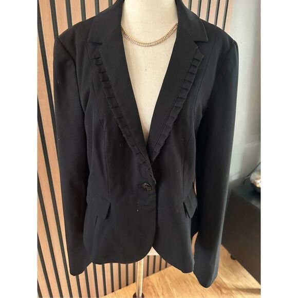 White House black market stylish blazer black size 10 workwear Work blazer - Picture 1 of 6